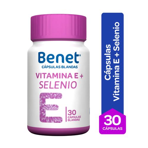 Cápsulas Blandas Benét Vitamina E + Selenio