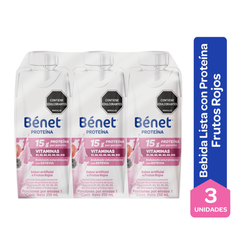 Proteina liquida Bénet Frutos Rojos